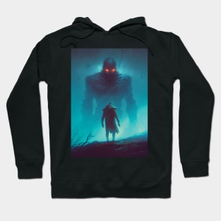 Giant in the Fog | Ominous Painting | Horror Fiction Art | Surrealism Artist | Dark Fantasy Style | Mysterious Giant in the Mist Hoodie